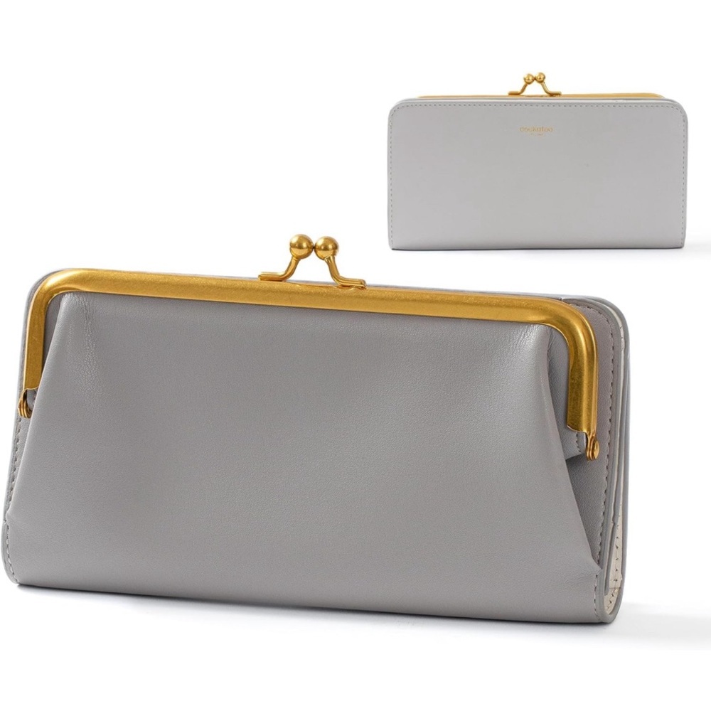 Cockatoo Napa leather light grey wallet new no tags